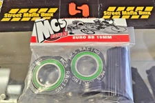 MCS BMX Bike 19mm x euro BB bottom bracket KIT FIT 19mm CRANK in THREADED BB NEW