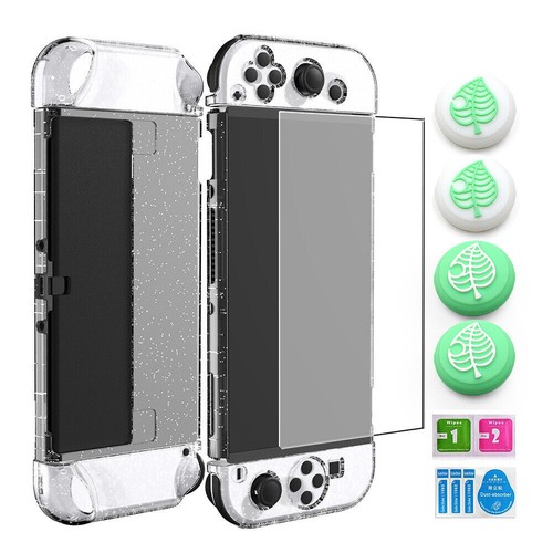 Protective Hard Case Protector Film Glass Soft Caps For Nintendo Switch OLED