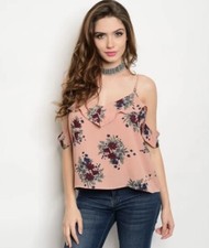 FLORAL OFF THE SHOULDER BLOUSE TOP SIZE M LAST ONE