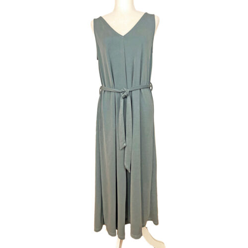 Dicteren automaat oriëntatie She + Sky Green Modal Blend Sleeveless Crop Wide Leg Jumpsuit w/Waist Tie  Size L | eBay