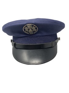 Serviço Oficial Vintage Azul Marinho Do Homem Soldado Polícia Uniforme  Militar Boné Chapéu De Lã | eBay