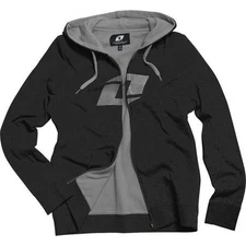 One Industries Women Number One Hoodie Sweatshirt Black Silver Grey MX ATV Moto