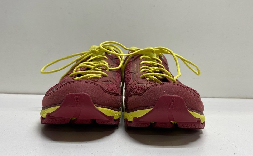ON Cloudrunner Burgundy Lime Green Athletic Shoes Women's Size 9.5 eBay