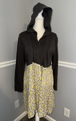 New Boutique Jacket Womens Size M/L Hood Ruffle Unique Handmade