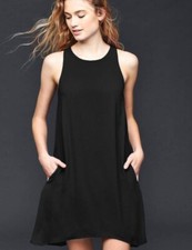 GAP Women's NEW NWT S Swing Tank Dress (True Black Knit) YM1-41