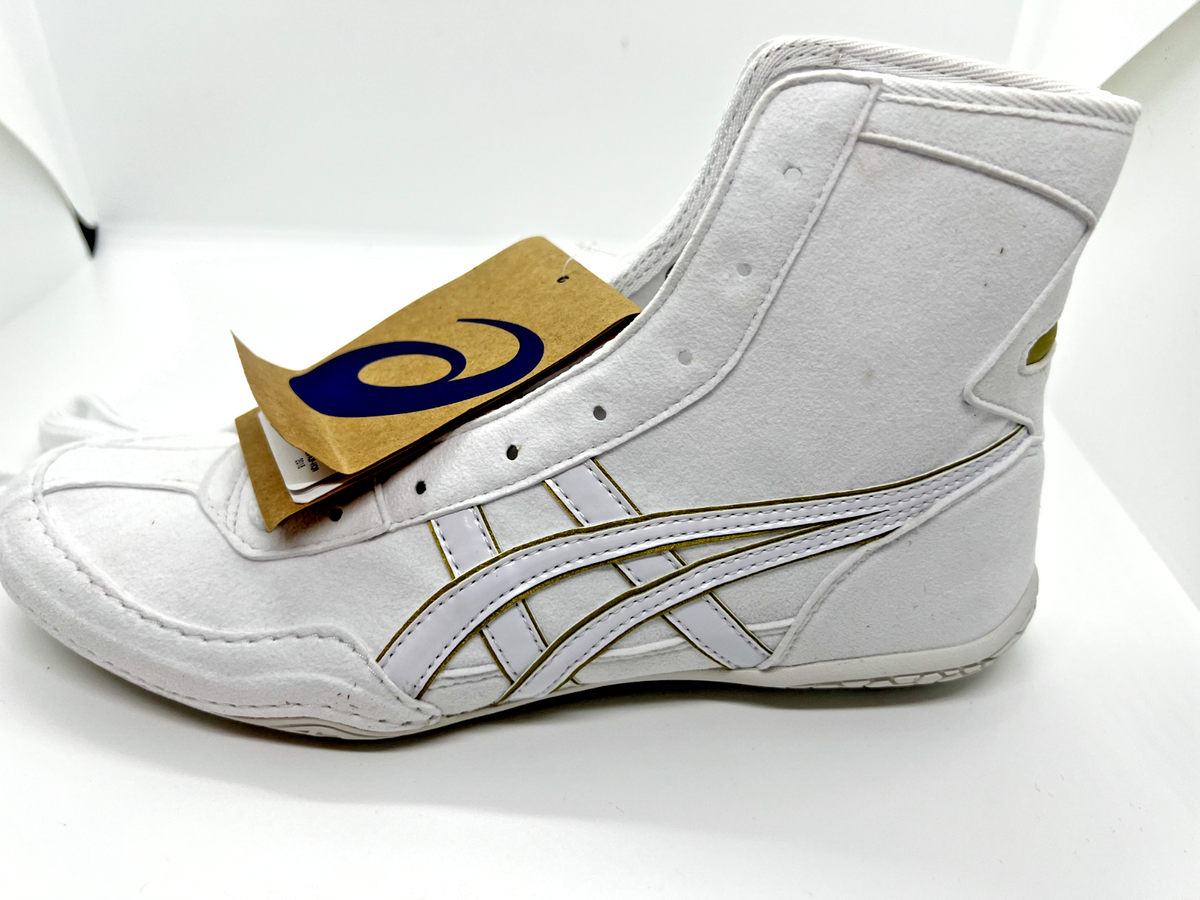 asics Boxing Wrestling Shoes White White Line Gold US5.5 EX