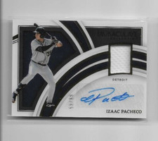 2022 Immaculate Collection Clearly Immaculate Signature Izaac Pacheco #'d 59/99
