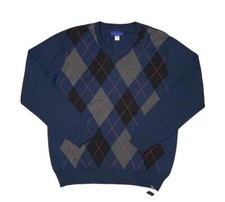 Vintage Argyle V Neck Sweater New With Tags Size L