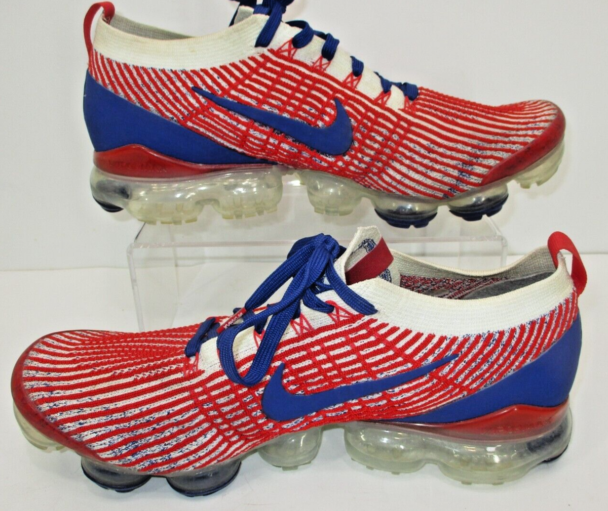 nike air white blue vapormax red 2021 laceless