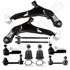 10pc Front Lower Control Arms Tie Rods Sway Bars Kit For Nissan Maxima 2000-2003