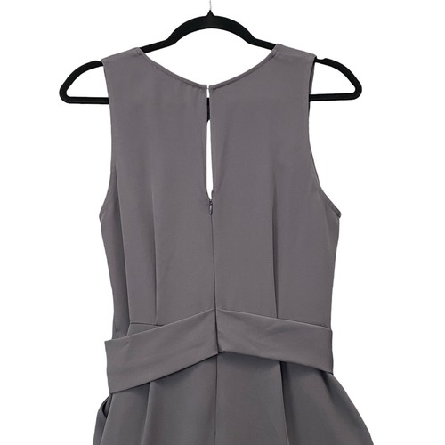 ASTR The Label Women Jumpsuit Sz M Gray Sleeveless Wide Leg V Neck Feminine - Picture 4 of 13
