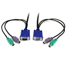 STARTECH 15 ft 3-in-1 Universal Ultra Thin PS/2 KVM Cable