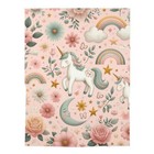 Baby Swaddle Blanket Baby Girl Unicorn and Rainbows Pink Design 4, Gift