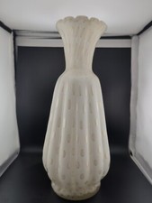 Vintage 1950's Murano Glass Alfredo Barbini Gold Controlled Bubble Large Vase