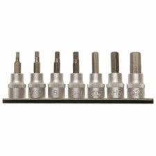 SET BUSSOLE ESAGONALI MASCHIO IN POLLICI POLLICE 7 PEZZI ATTACCO 1/4