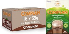 Image of Complan Rich Chocolate Nutritional Drink Sachets, 4 x 55 g Pack of 4