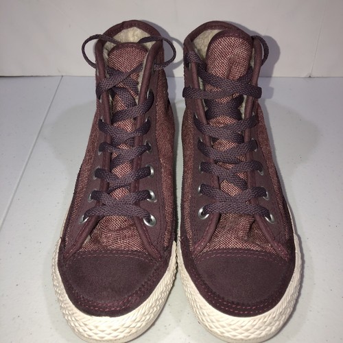 sherpa lined converse brown
