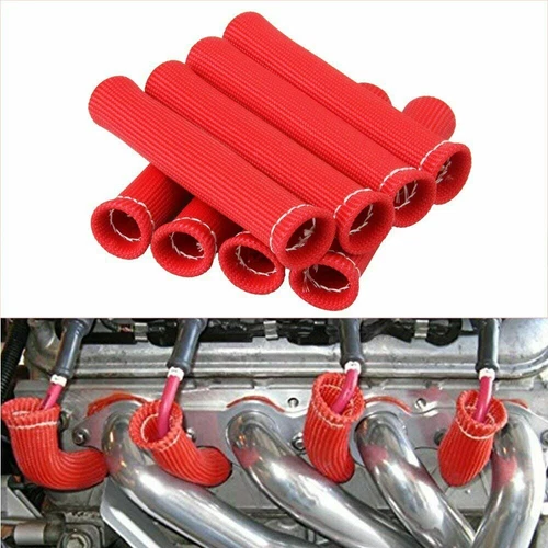 8Pack 2500° Spark Plug Wire Boots Protector Sleeve Heat Shield Cover For LS1/LS2 - Picture 5 of 12