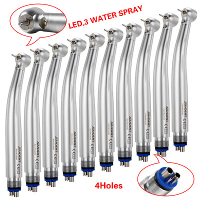 1-10*SANDENT KAV Style Dental Optic LED E-generator Ceramic Handpiece 4 Hole to