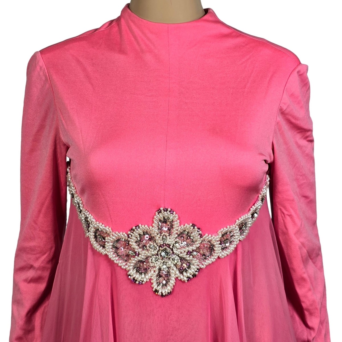 pink beaded dress womens 8apart Women Tatiana Mesh Beaded Mini Dress Pink / Juniors/Women L