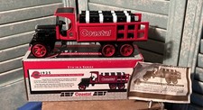 1925 Kenworth Stake Truck Coin Bank Red Coastal Ertl 1/34 Scale New 5th Series
