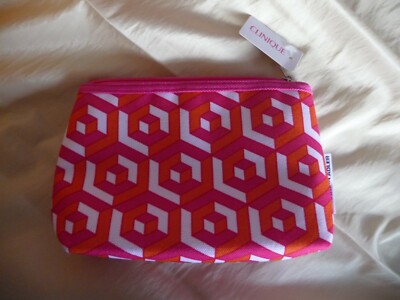Clinique Pink, Orange, Weiß Jonathan Adler Ltd Ed Make-up Kosmetiktasche BRANDNEU