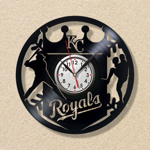 Orologio in vinile squadra di baseball Kansas City Royals Royals KC orologio Kauffman Stadium - Foto 1 di 1