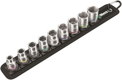 Wera 8790 HMB Belt B 4 Socket Set 3/8'' Drive Metric 9 Pieces 05003973001