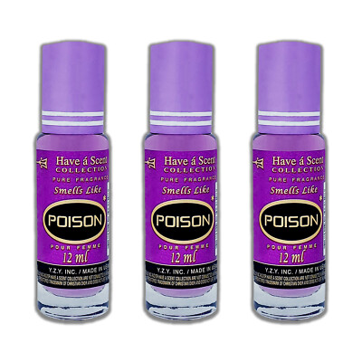 Poison Women Roll On Body Oil by YZY Perfume *12 Ml 3x & 5x Bundle Deal*