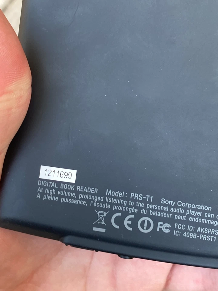 Black Sony PRS-T1 Digital eReader Touchscreen eInk 2GB WiFi Working W/ Stylus - Image 2 of 3