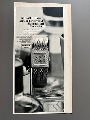 Kienzle Swiss Uhr & Schmuck zugleich Original 1968 Vintage Watch Werbung Reklame