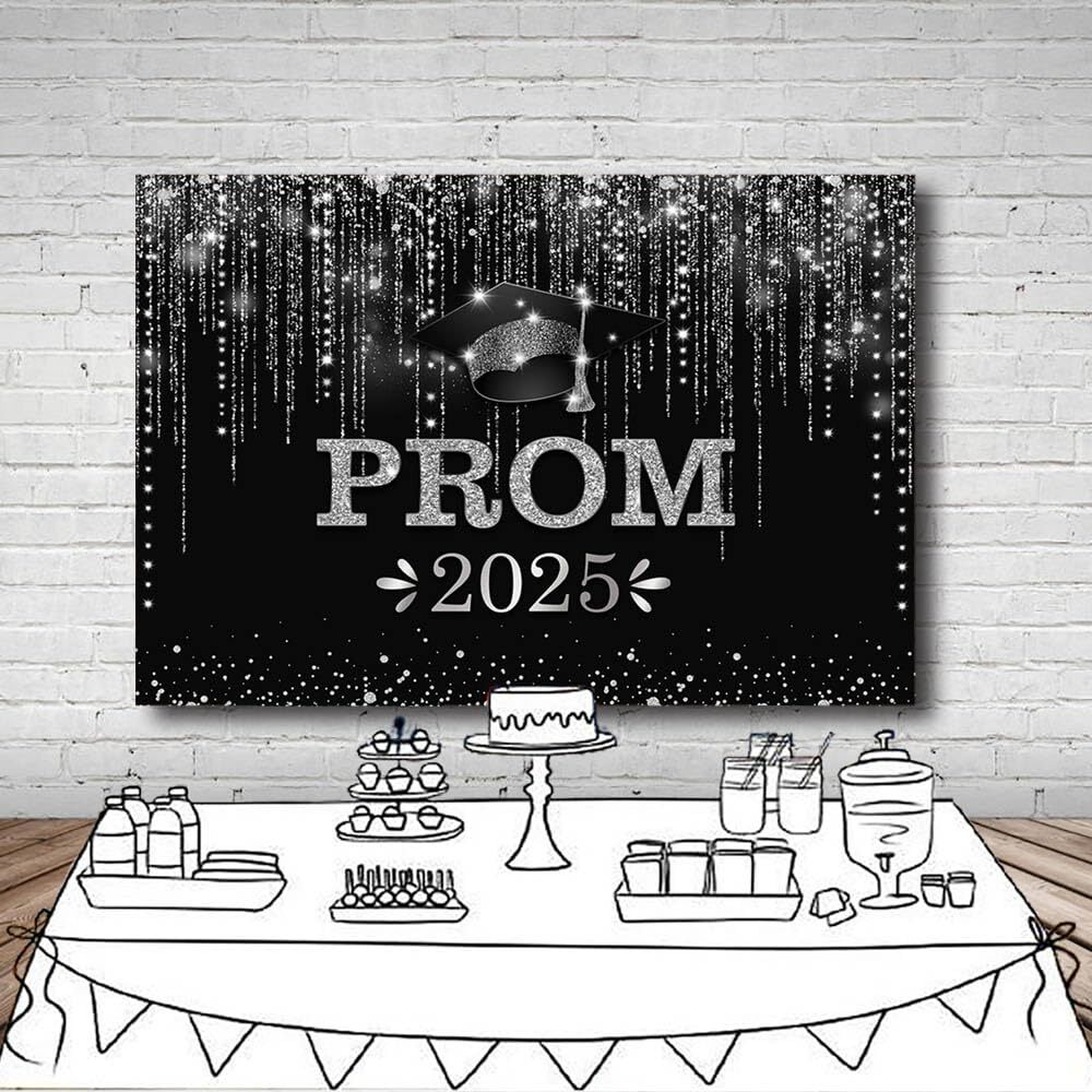 プロム 2025 バナー 2025 プロム ナイト バンティング デコレーション クラス 2025 卒業パーティー デコレーション プロム2025, image size:1000x1000