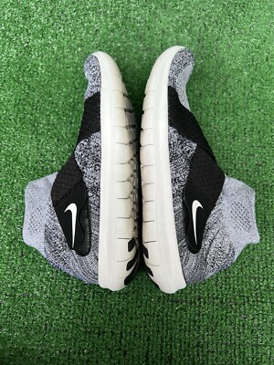 Nike Free RN Motion Flyknit 2017 Women's Size 8.5 Shoe Black White