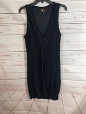 SERENA WILLIAMS SIGNATURE STATEMENT Black Sleeveless Dress Light Sweater Med