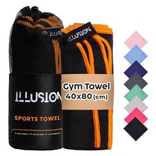 illusion Microfibre Sports Towel - Quick Dry Gym, Travel, Swimming & Beach Towel