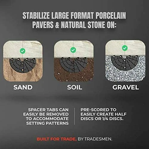 Eventile 1/8" Large Format Porcelain Tile Spacer and Natural Stone Paver Spacer  - Image 4 of 4