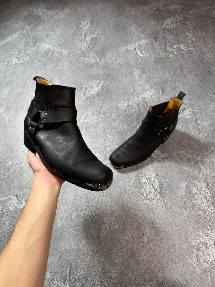 Kochmann Boots Vintage Y2K Biker Western Cowboy Black Metal Toe