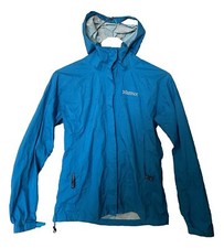 Marmot Women  s Full Zip Hooded Windbreaker/Rain Jacket Blue Size Small Petete