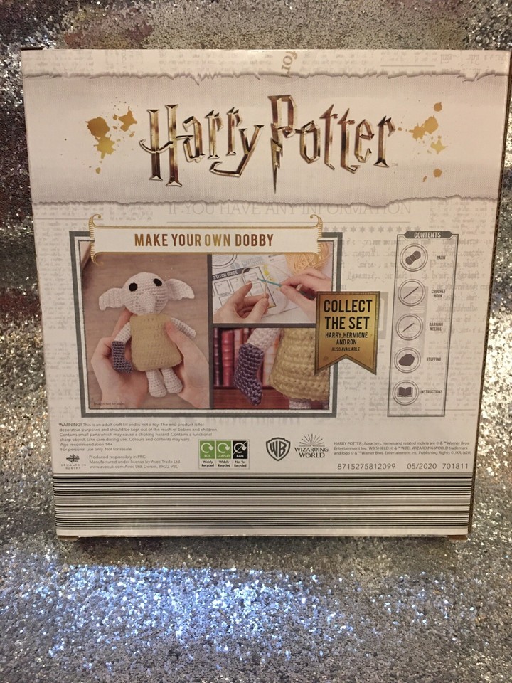 Harry Potter Crochet Kit Make your Own Dobby eBay