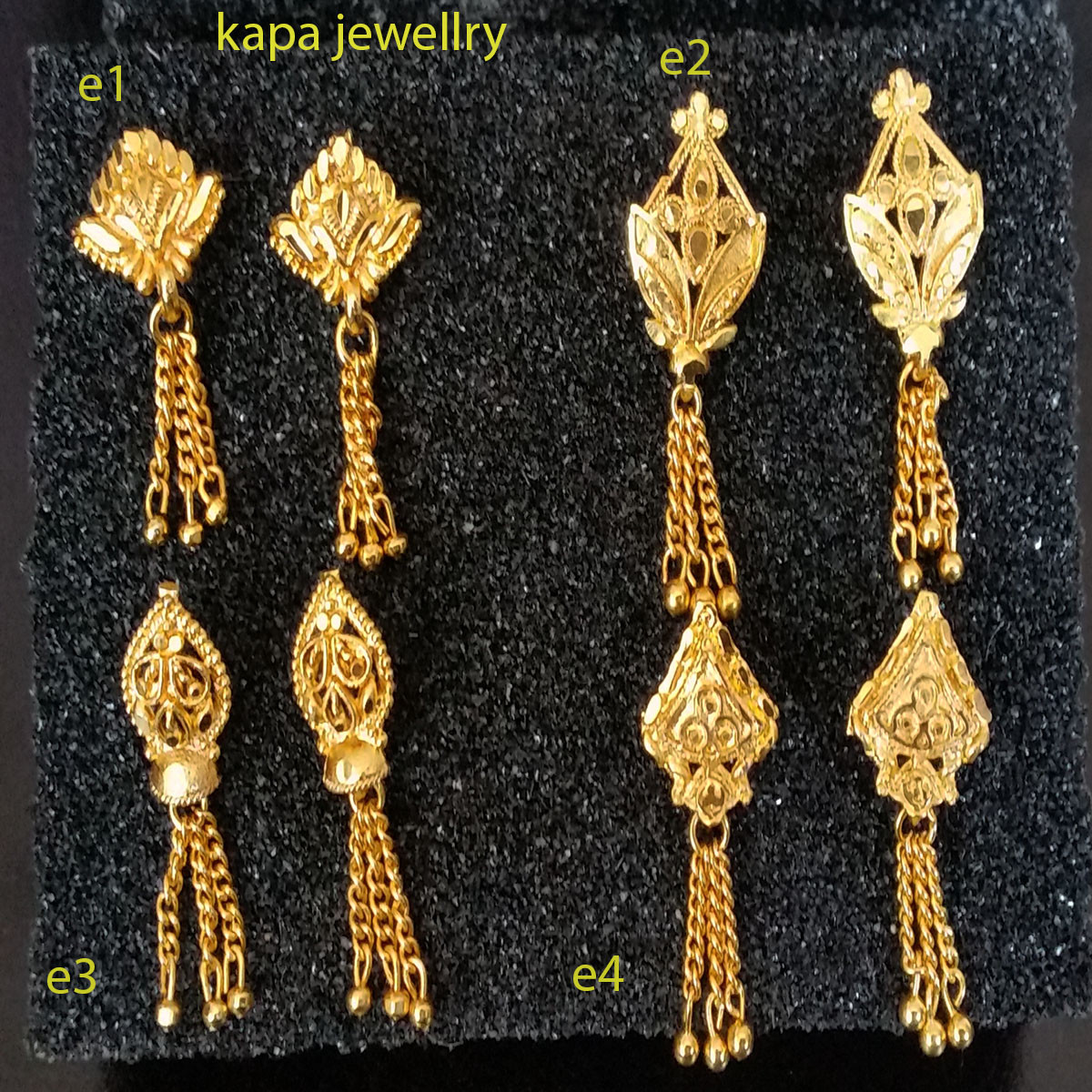 gold plated Stud Earrings Indian Asian fashion costume jewellery