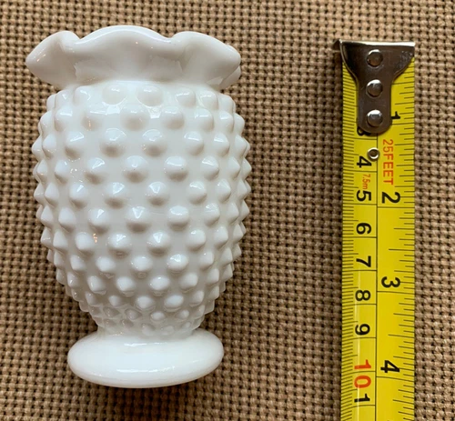 Fenton milk glass vase