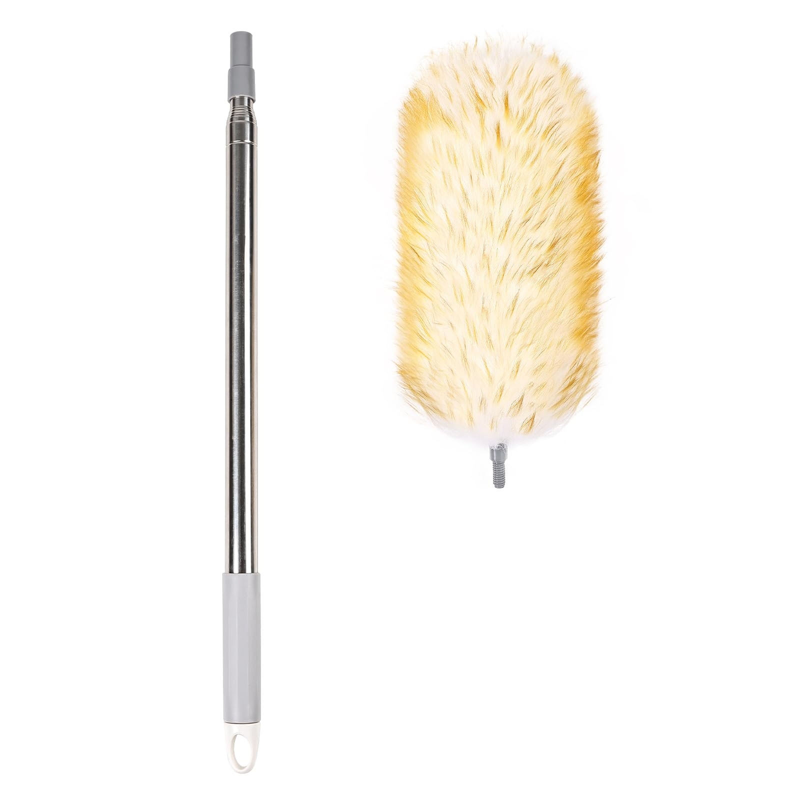 98 Inch Lambswool Duster with Stainless Steel Handle Natural Wool Duster