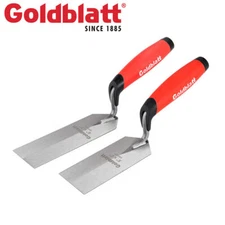 Goldblatt 2-Pack Industries Margin Trowel Set 6"X2" &5"X2" Masonry Flooring Tool