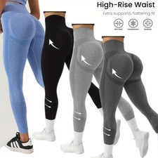 Women's High Waist Workout GYM Pants Seamless Scrunch Butt Lift Fitness Leggings