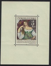 Czechoslovakia  Lady at her Toilet  by Titian MS 1965 MNH SG#MS1511