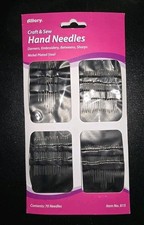 70pc Assorted Hand Needles Darners Embroidery Betweens Sharps Nickel Plated NIP