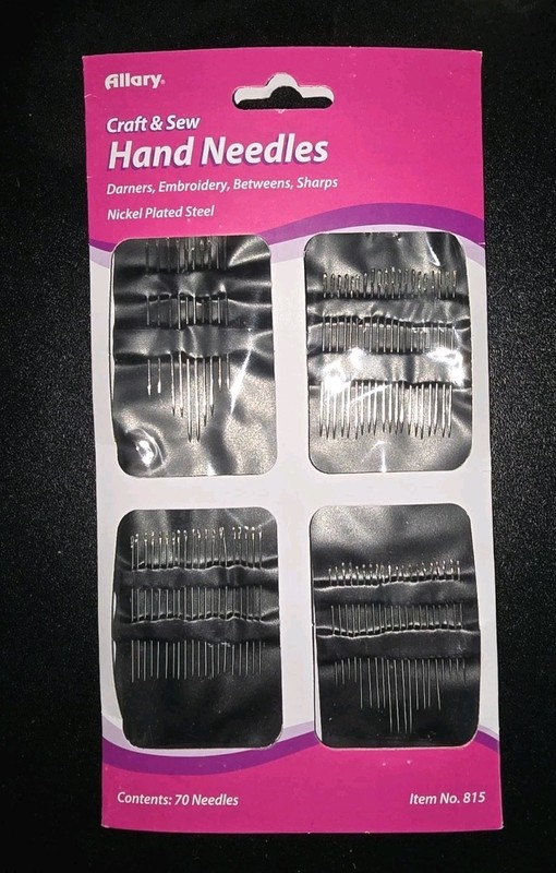 70pc Assorted Hand Needles Darners Embroidery Betweens Sharps Nickel Plated NIP