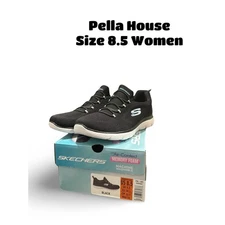 Women's Skechers Summits Auth NEW with Box Memory Foam Comfort Black Size 8.5