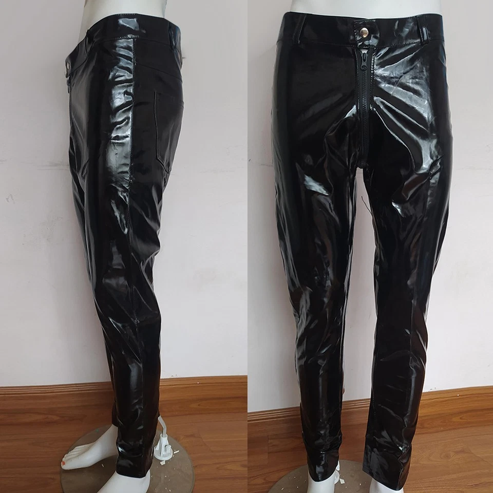 Pantalon 1 pièce taille asiatique simili cuir PVC cuir haute qualité pratique - Photo 4/4