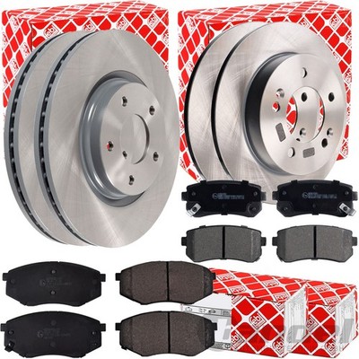 FEBI BREMSSCHEIBEN + BELÄGE VORNE+HINTEN passend für HYUNDAI ix20 [JC] ab 2010